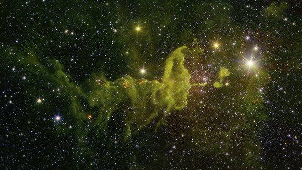 سديم العنكبوت والذبابة، أو IC 417، الذي يبعد عن الأرض 10000 سنة ضوئية. حقوق الصورة: NASA/JPL-Caltech via AP